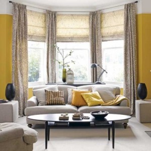 design interior in culori galben gri