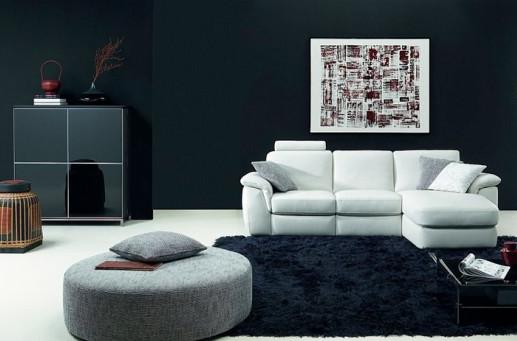 living modern alb negru