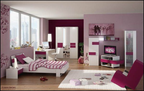 dormitor roz adolescente