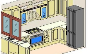 schita bucatarie mobilier